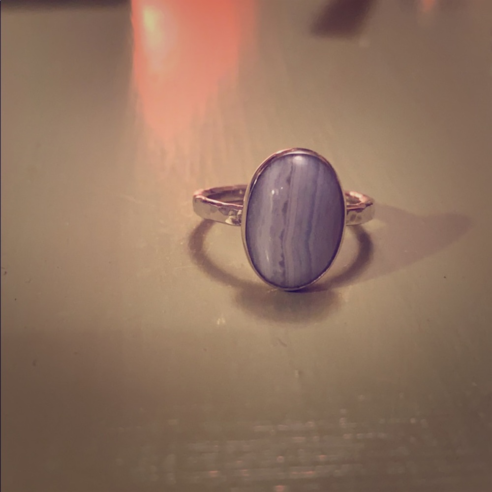 Blue Lace Agate ring
